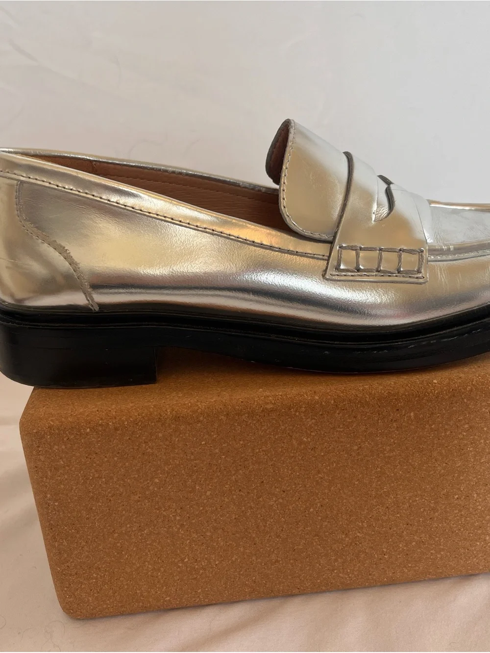 Madewell Silver Loafers